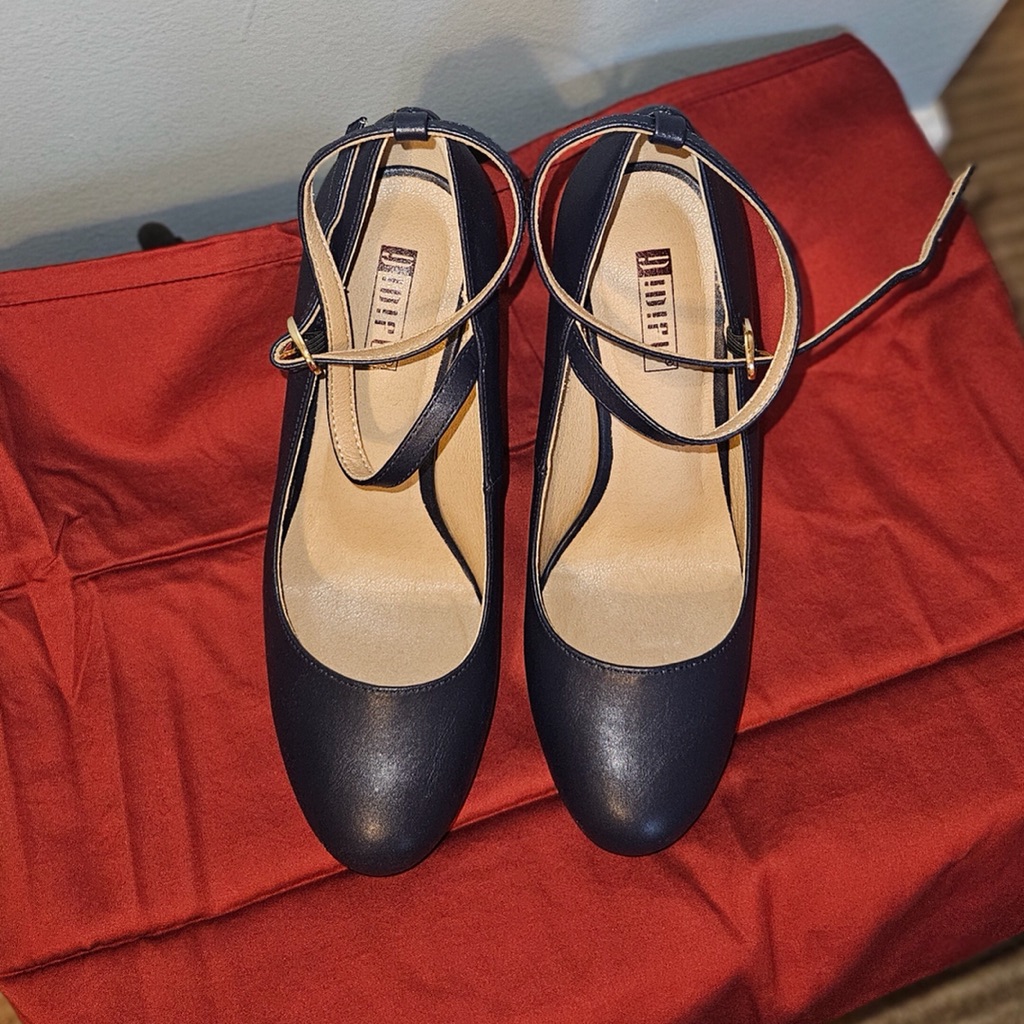 Brand New Idifu Navy Blue Tracy Platform Pump